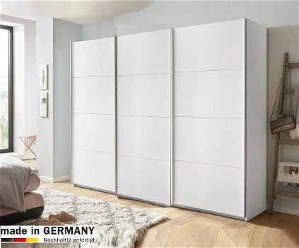 Schuifdeur kledingkast XL 3 deuren Zijdegrijs-wit-antraciet SALE - 2