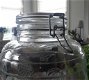 Vintage grote glazen rumtopf / rumpot - met weckfles afsluiting - 4 - Thumbnail