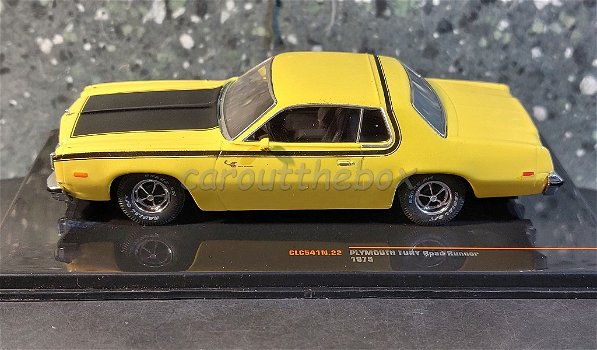 Plymouth Fury road runner 1975 geel 1/43 Ixo V999 - 0