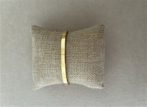 Gouden smalle triomphe bangle armband 18k verguld waterproof - 0