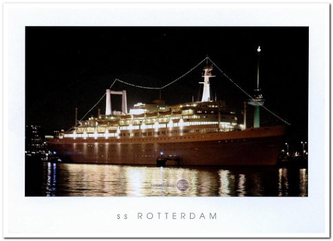 Ansichtkaart: Vlaggenschip SS Rotterdam - 0
