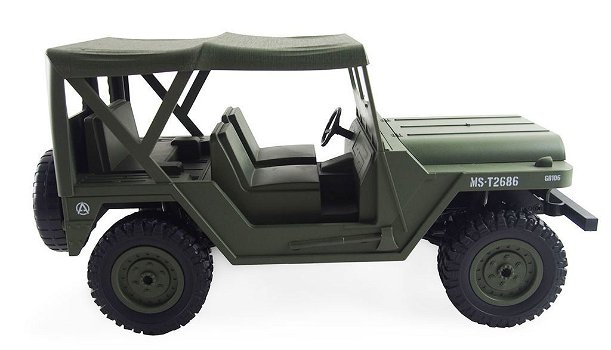 U.S. MS151 jeep militaire terreinwagen 1:14 4WD RTR, leger groen - 2