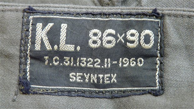 Broek, Overtrek, Gevechts, Uniform, VT (Veldtenue), M58, KL, maat: 86x90, 1960.(Nr.4) - 6