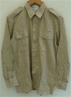 Hemd, Uniform DT63 (Dagelijks Tenue), lange mouw, Koninklijke Landmacht, maat: 39-4, jaren'80.(Nr.1)