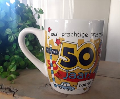 Beker / mok voor verjaardag van 50 jaar (abraham) - 0