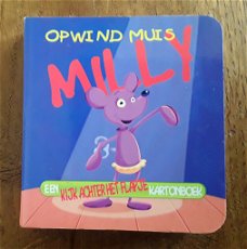 Opwind muis milly - een kijk achter het flapje / kartonboek