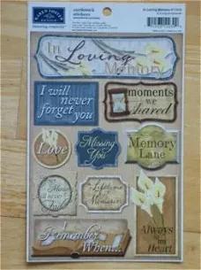 Karen Foster cardstock stickers in loving memory