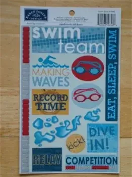 Karen Foster cardstock stickers swim team - 0