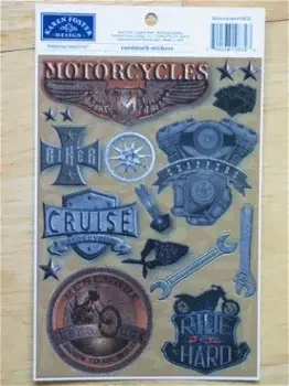 Karen Foster cardstock stickers motercycles - 0