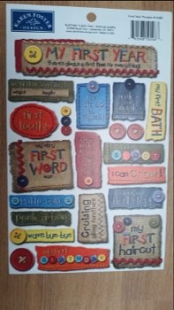 Karen Foster cardstock stickers first year phrases - 0