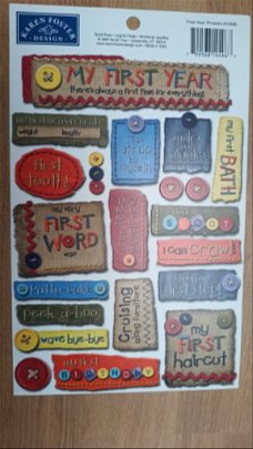 Karen Foster cardstock stickers first year phrases