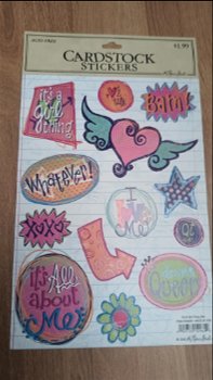 The paper studio cardstock stickers girl thing - 0