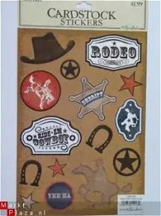The paper studio cardstock stickers cowboy