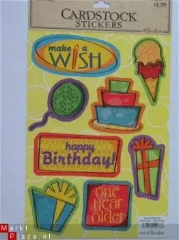 The paper studio cardstock stickers happy birthday - 0