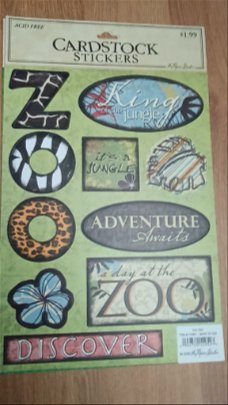 The paper studio cardstock stickers zoo