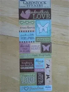 The paper studio cardstock stickers XL grandma - 0