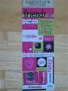 The paper studio cardstock stickers XL friends - 0