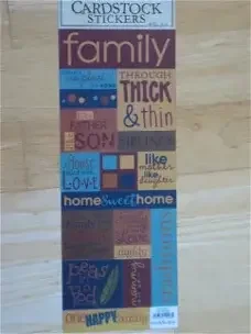 The paper studio cardstock stickers XL family - 0