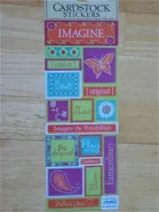 The paper studio cardstock stickers XL imagine - 0