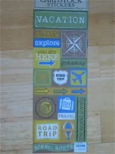 The paper studio cardstock stickers XL vacation - 0