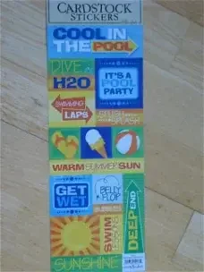The paper studio cardstock stickers XL cool in the pool