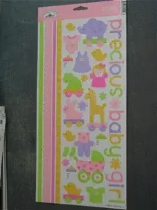 Doodlebug cardstock stickers XL icons baby girl - 0