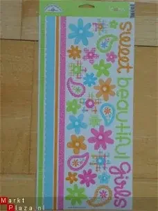 Doodlebug cardstock stickers XL icons flower - 0