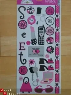 Doodlebug cardstock stickers XL icons girl - 0