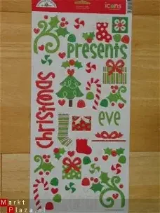 Doodlebug cardstock stickers XL icons merry & Bright - 0
