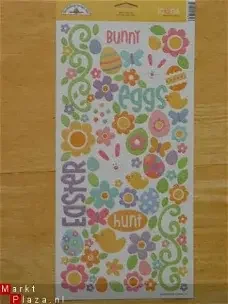 Doodlebug cardstock stickers XL icons bunny hop - 0
