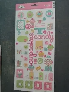 Doodlebug cardstock stickers XL icons confections - 0
