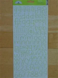 Doodlebug cardstock stickers XL alphabet green - 0