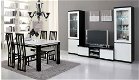 Eettafel Chrome decoratie Hoogglans MDF wit zwart SALE! - 5 - Thumbnail