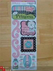Bo Bunny cardstock stickers XL a treu princess - 0