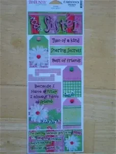 Bo Bunny cardstock stickers XL sisters