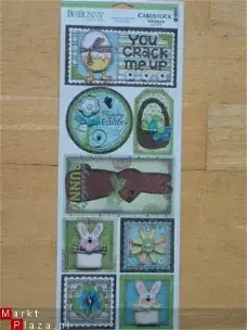 Bo Bunny cardstock stickers XL chocolate bunny - 0