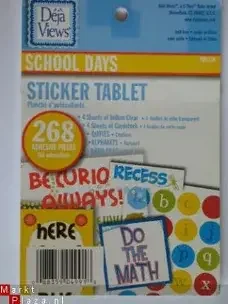 Deja Views sticker tablet (8 vellen) school days - 0
