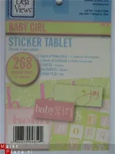 Deja Views sticker tablet (8 vellen) baby girl