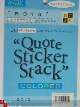DCWV qoute sticker stack (10 vel) colored boys - 0
