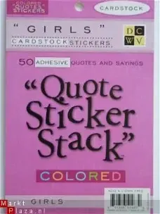 DCWV qoute sticker stack (10 vel) colored girls - 0