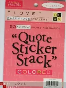 DCWV qoute sticker stack (10 vel) colored love - 0