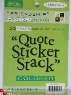 DCWV qoute sticker stack (10 vel) colored friendship - 0