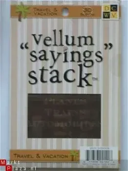 DCWV vellum sayings stack (30 vel) travel&vacation - 0