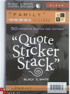 DCWV qoute sticker stack (10 vel) clear family - 0