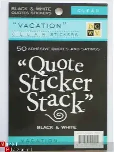 DCWV qoute sticker stack (10 vel) clear vacation - 0