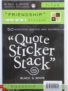 DCWV qoute sticker stack (10 vel) clear friendship