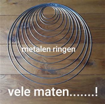 Vele maten metalen ringen - 4,8 cm t/m 120 cm - vanaf 1,05 euro - 0