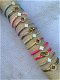 Diverse gekleurde klaver kralen armbandjes nude goud pastel - 0 - Thumbnail