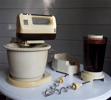 Vintage Moulinex mixer - blender - ronddraaiende kom - 0