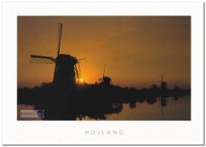 Ansichtkaart: Zonsondergang Kinderdijk